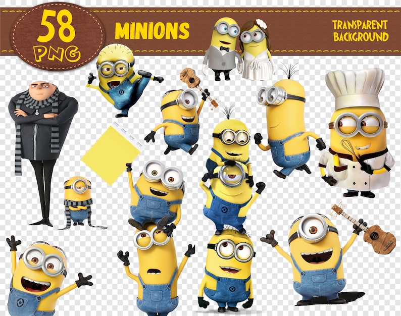 Minions Clipart Minions Characters Minions Png Printable | Etsy