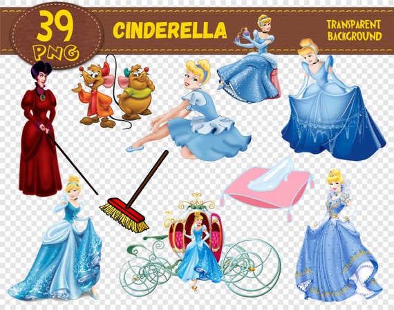 Cinderella Clipart Cinderella characters Cinderella png | Etsy