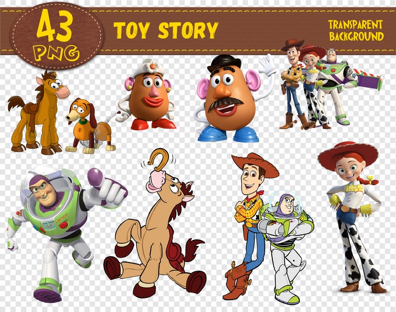 toy story characters in english