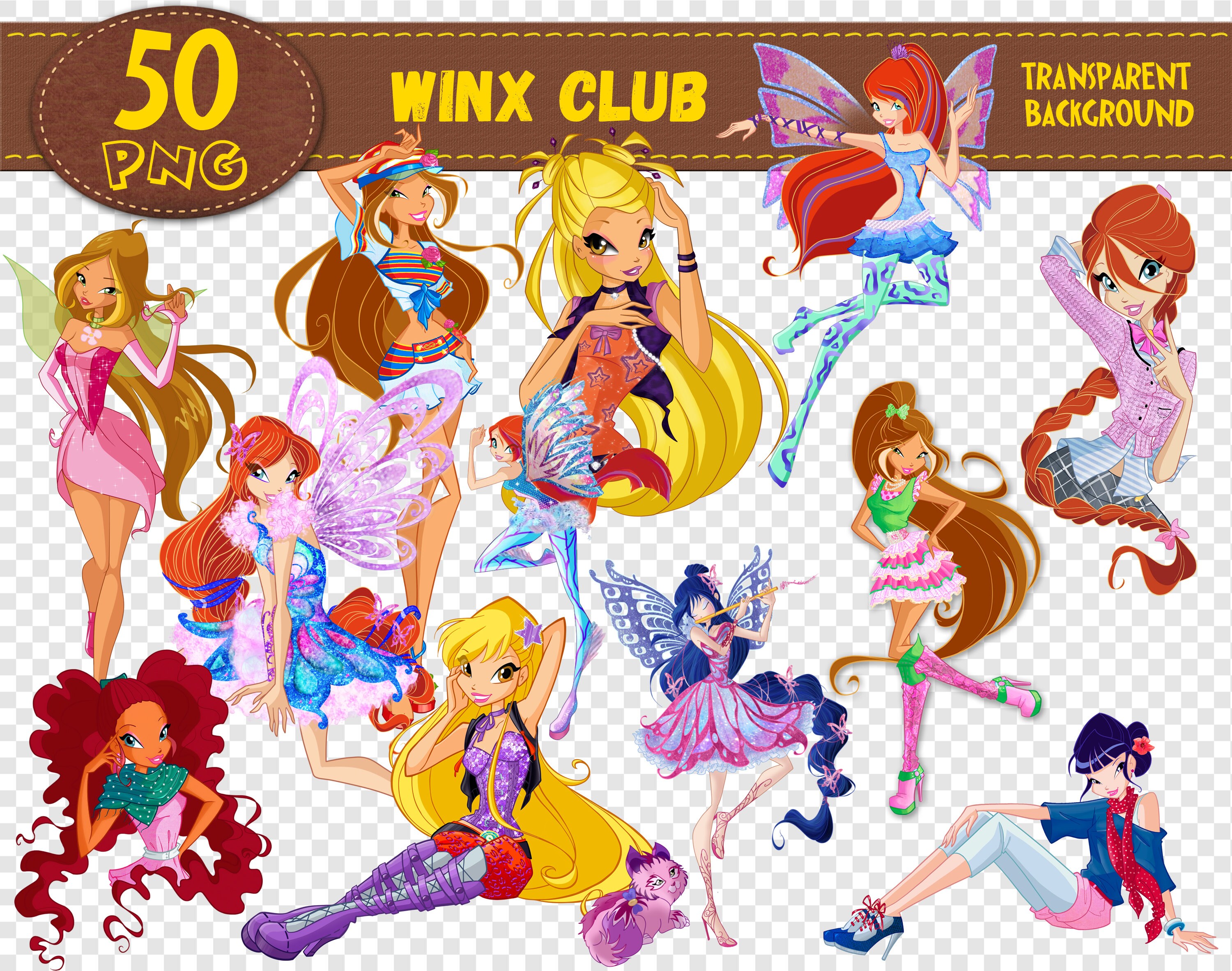 Winx Club Clipart Winx Club Characters Winx Club Png Winx Etsy