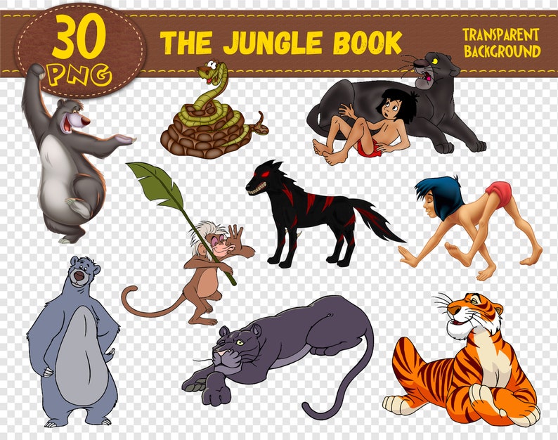 La jungle livre clipart les personnages de livre de la Etsy