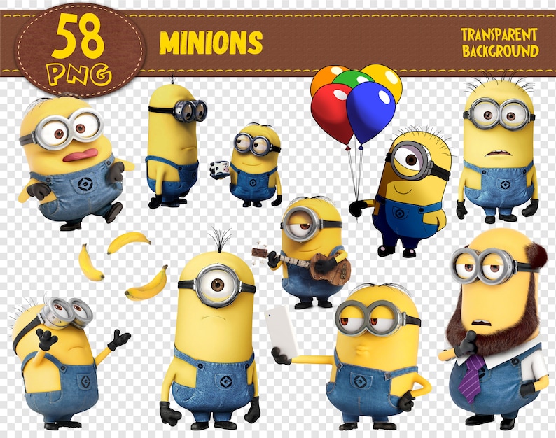 Minions Clipart Minions Characters Minions Png Printable | Etsy