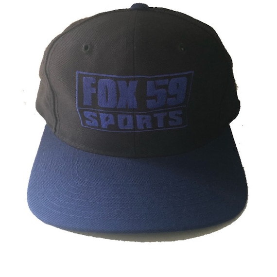 Vintage Black Blue Fox Hat FOX-FNLOGO-2-100974-NAVY-FT-  main image 3