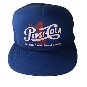 Rare Colletcors Vintage Pepsi Snapback Trucker Hat San Bernardino 1986