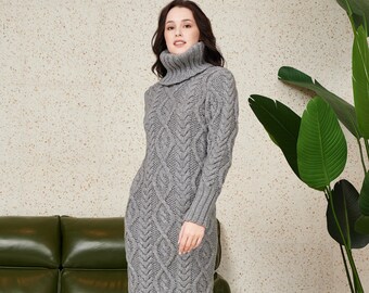 gray knit dress