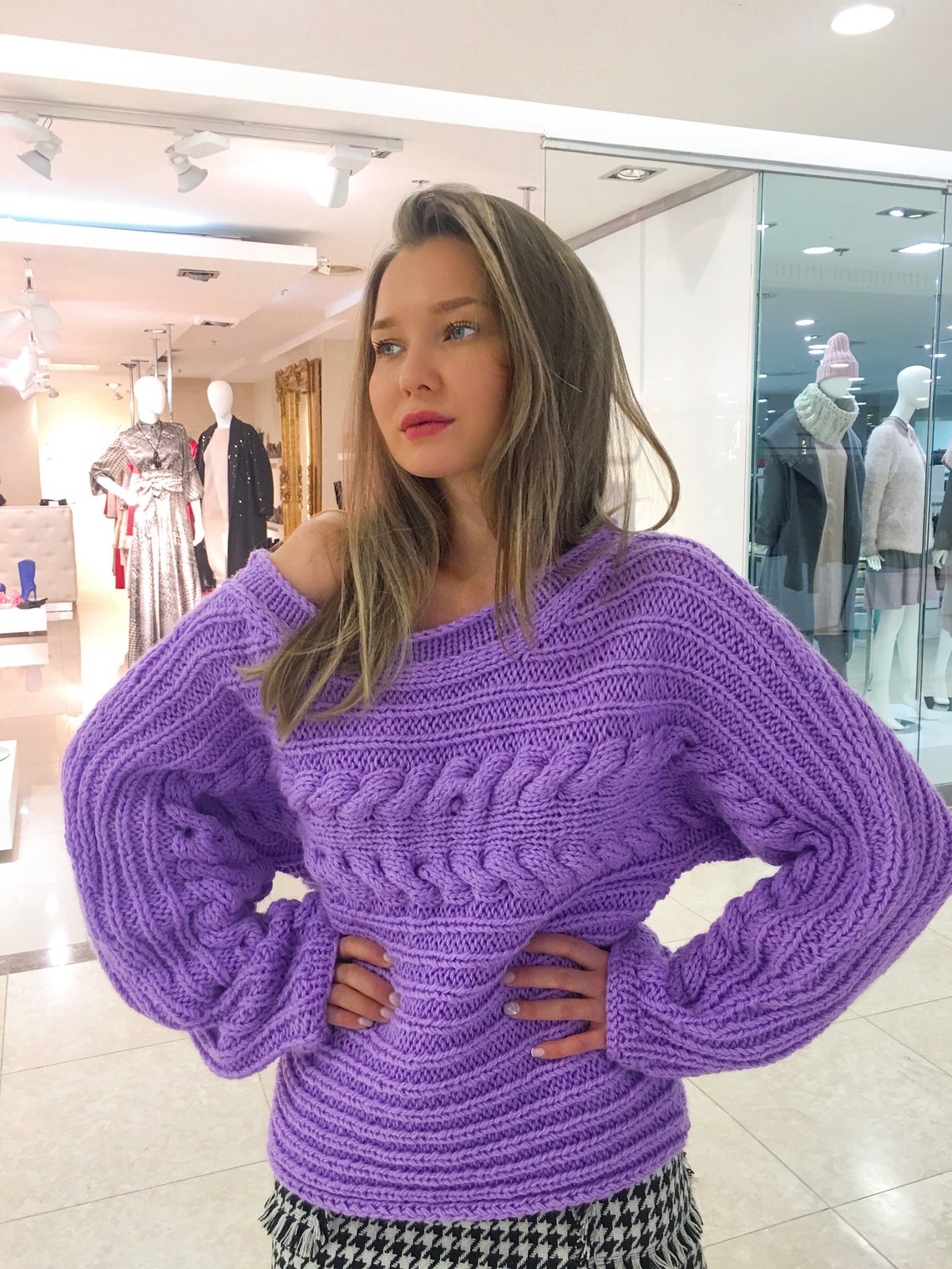 Lilac sweater Etsy