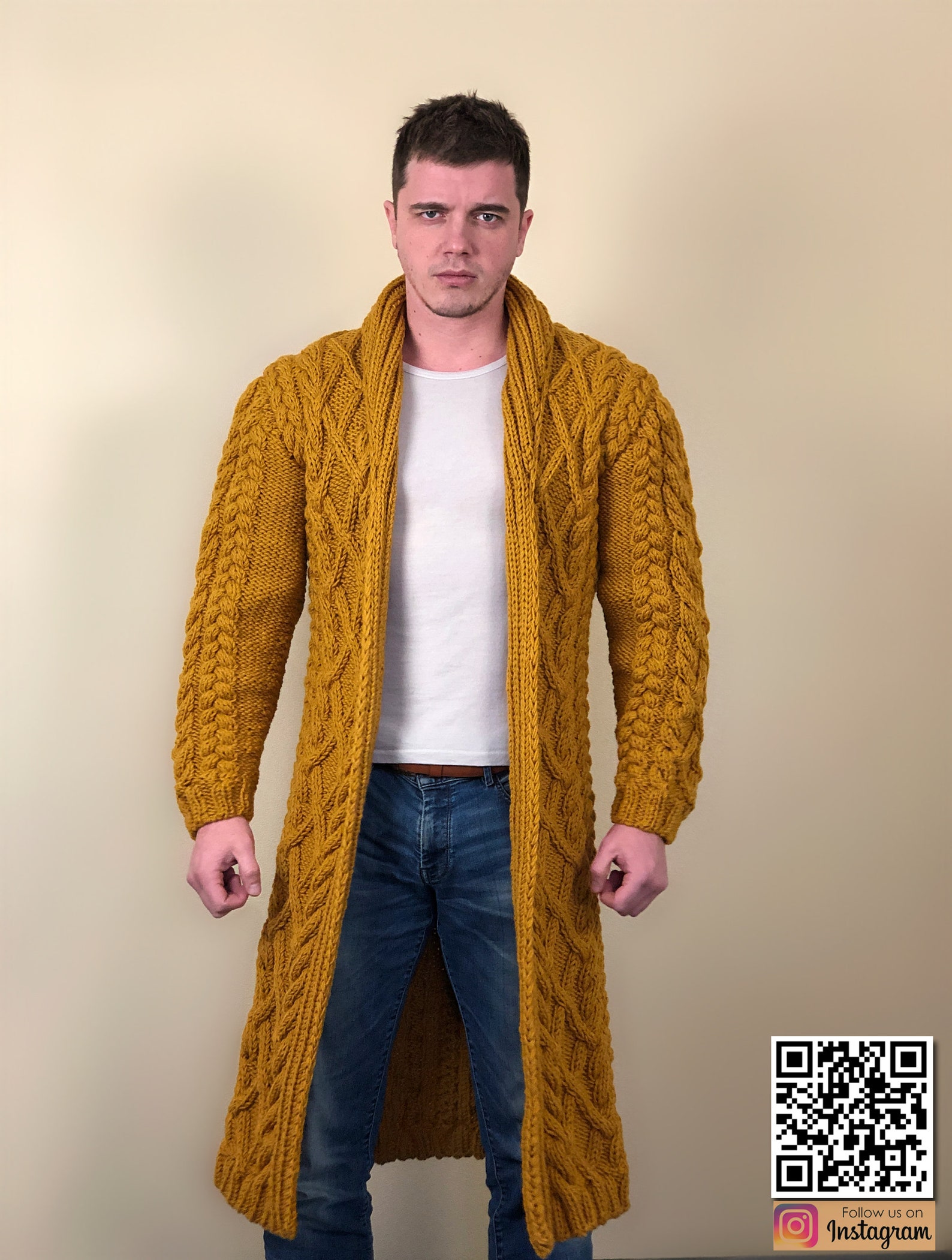 wool shawl collar cardigan mens