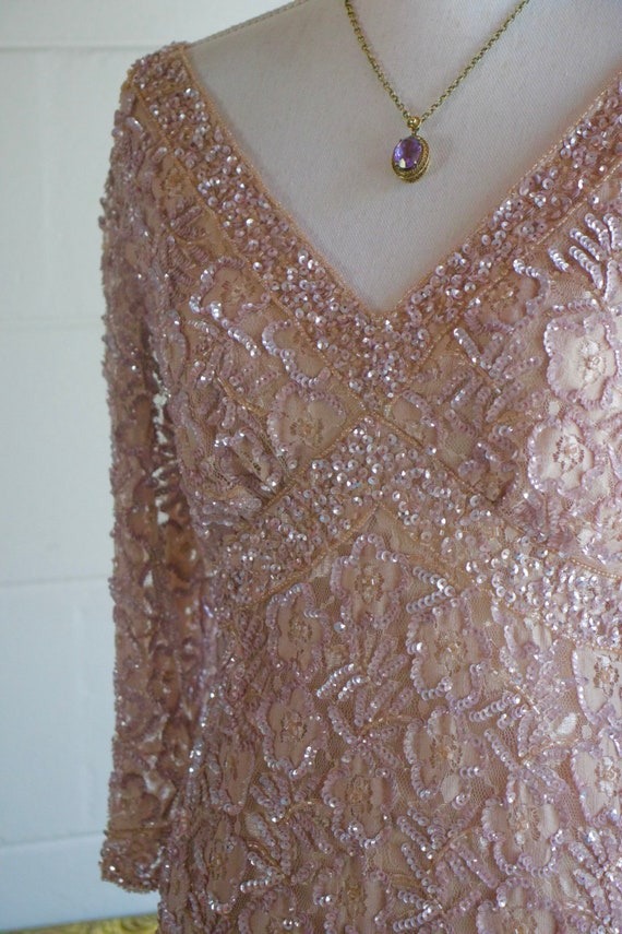 Vintage Sequin Beaded Dress - 1980s to 1990s - Fo… - image 3