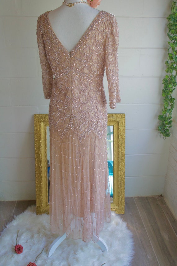 Vintage Sequin Beaded Dress - 1980s to 1990s - Fo… - image 4