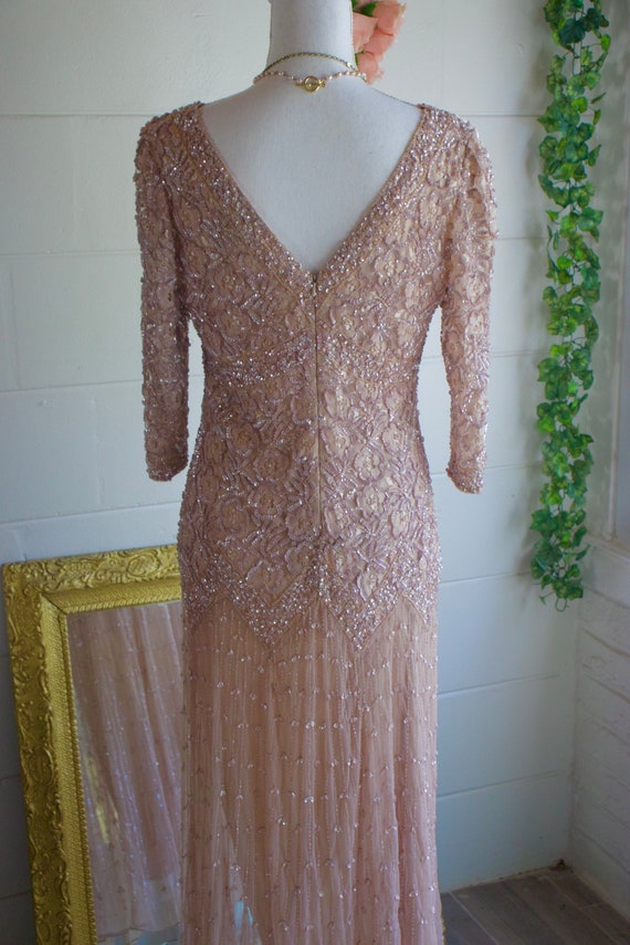 Vintage Sequin Beaded Dress - 1980s to 1990s - Fo… - image 6