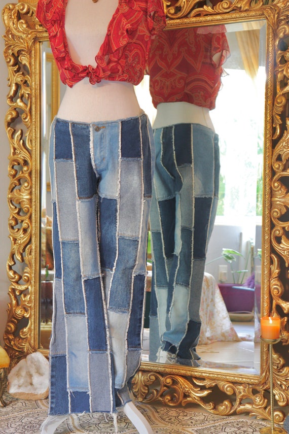 Vintage Zana Di Patchwork Jeans - 1990s to Y2K - … - image 5