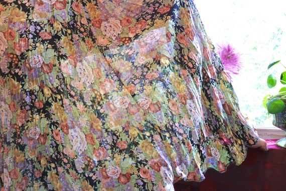 Vintage Bohemian Dress - 1990s does 1970s - Flora… - image 3