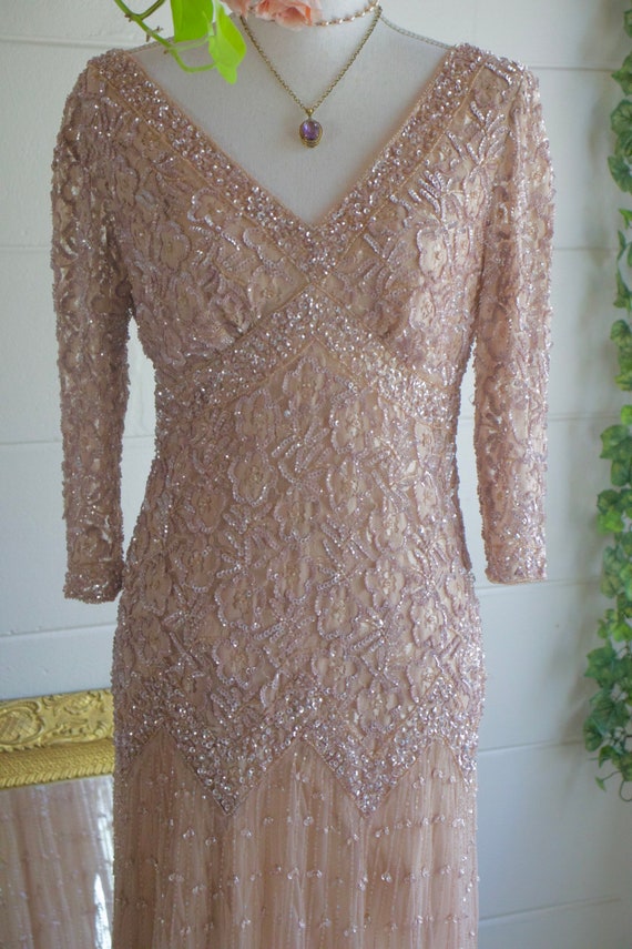 Vintage Sequin Beaded Dress - 1980s to 1990s - Fo… - image 2