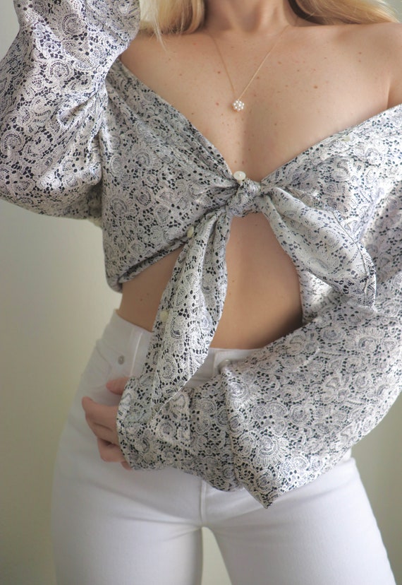 Vintage Pure Silk Blouse - 1990s to Y2K - Floral … - image 7