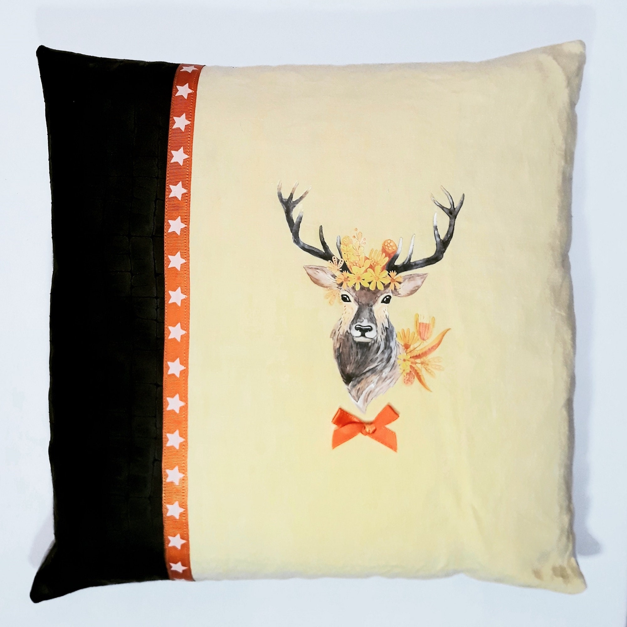 Coussin Lin 40x40cm, Création Unique , Coussin d'intérieur Pour Une Déco Chic et Originale, Entièrem