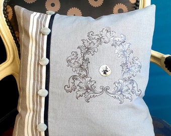 housse de coussin en lin 40x40 cm, pièce unique pour une déco intérieure chic et originale