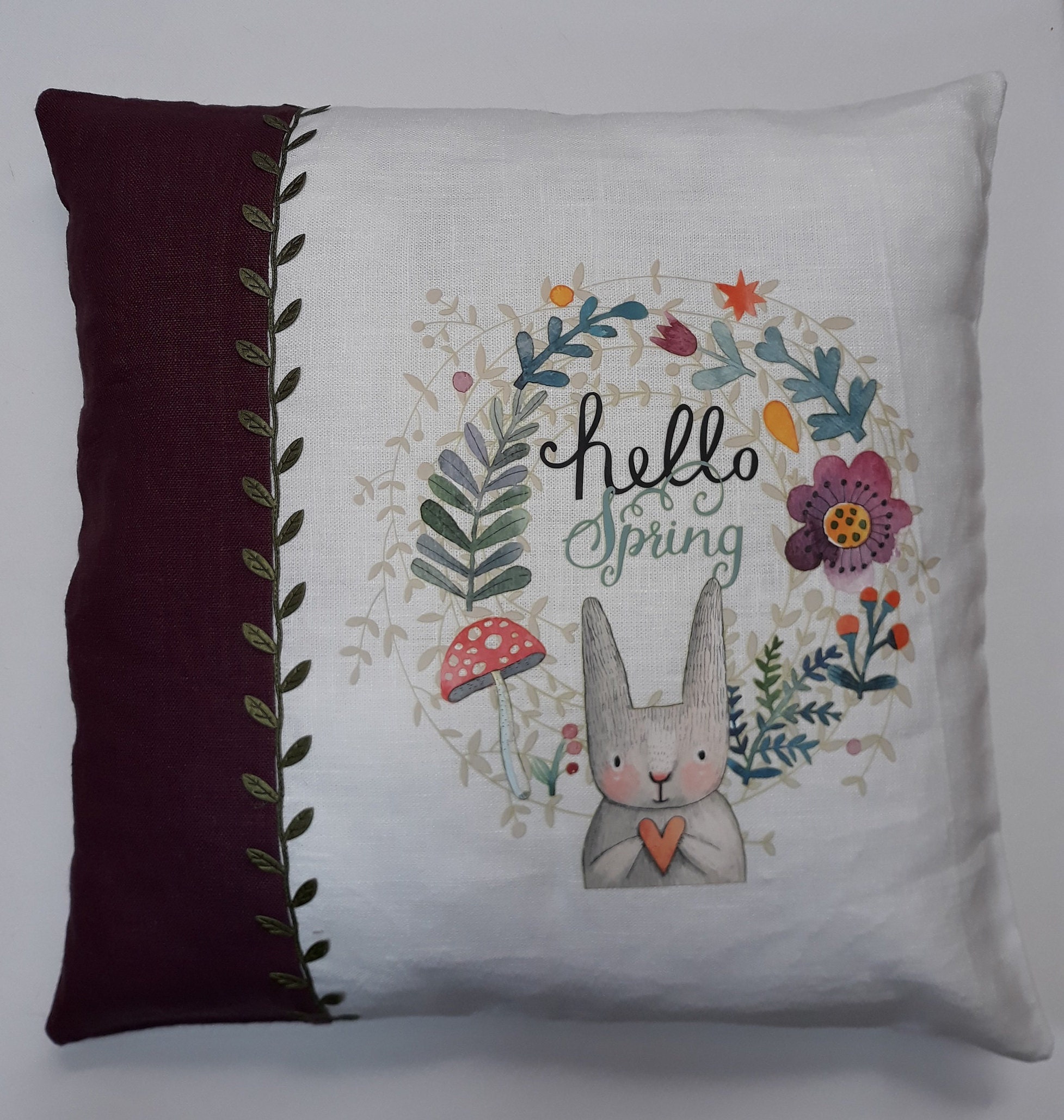 Coussin Lin 40x40cm, Création Unique , Coussin d'intérieur Pour Une Déco Chic et Originale, Entièrem