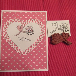 Buzzin with Love Bee Rubber Stamp