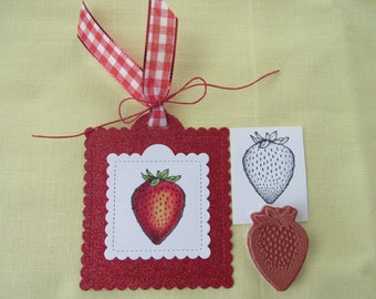 Strawberry Rubber Stamp