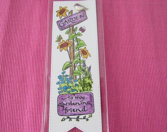 To my Gardening Friend Bookmark Rubber Stamp