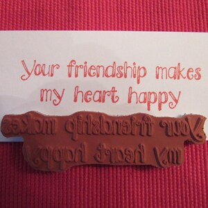 Happy Friendship Rubber Stamp