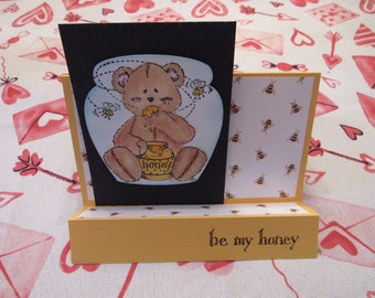 Honey Bear 2-piece  rubber stamp set