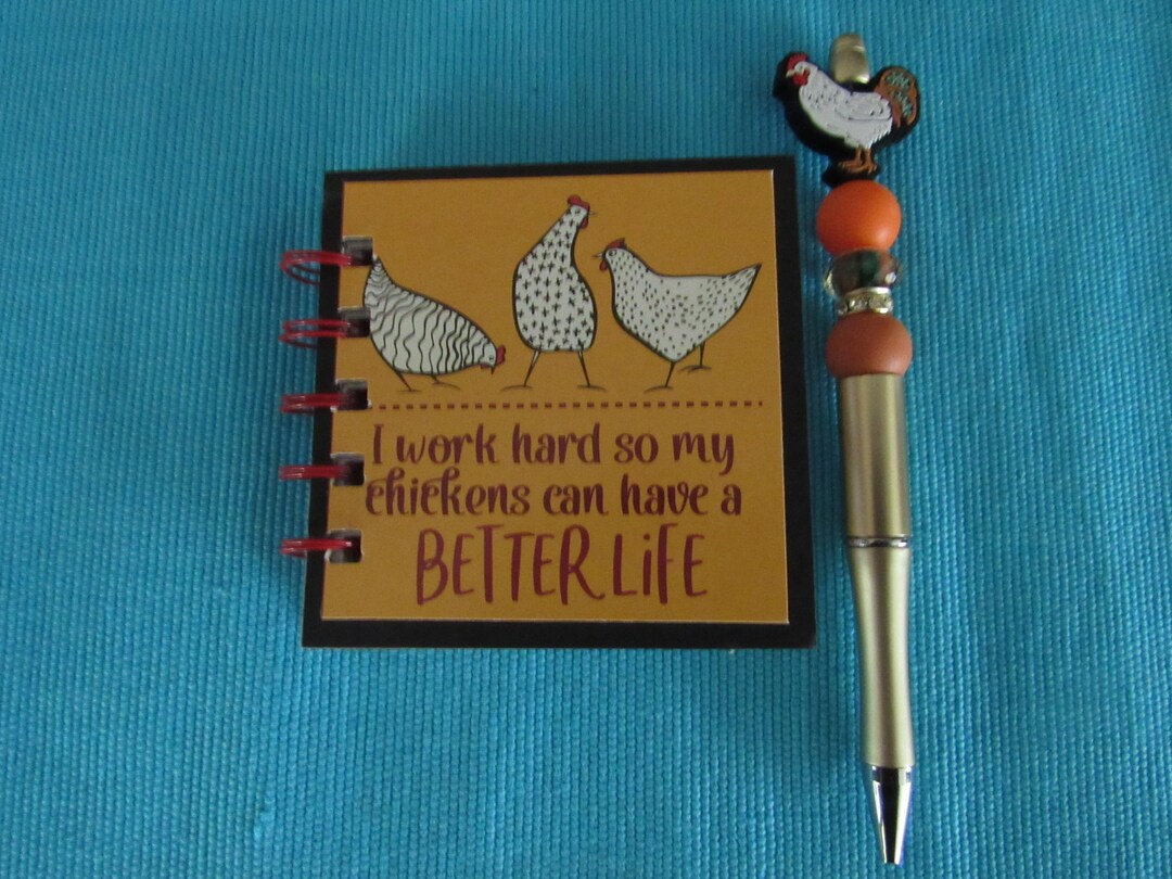 Chicken Notebook With Pen - Etsy