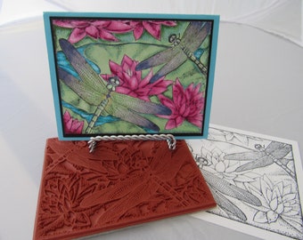 Dragonfly Background Rubber Stamp by Peddler's Pack