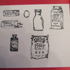 Kitchen Accessories Rubber Stamps