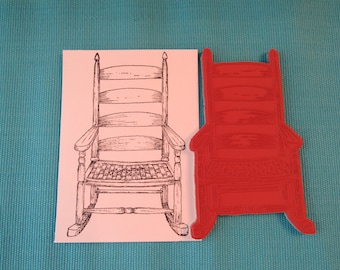 Rocking Chair Rubber Stamp