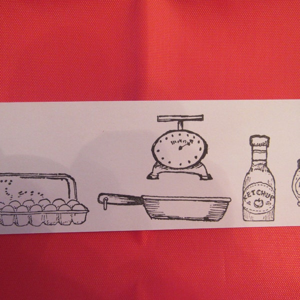 Kitchen Essentials Rubber Stamps