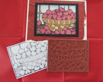 Bowl of Cherries Art Rubber Stamp  by Karen Meder for The Peddler's Pack