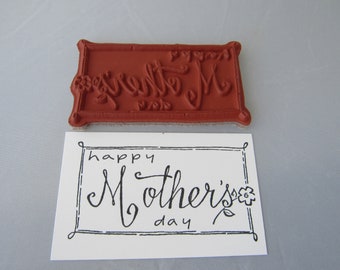 Framed Happy Mother's Day Rubber Stamp