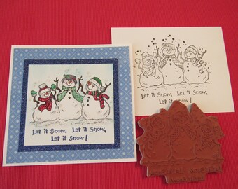 Let it Snow Rubber Stamp