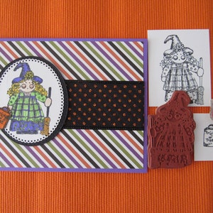 Little Miss Witchy Poo Rubber Stamp