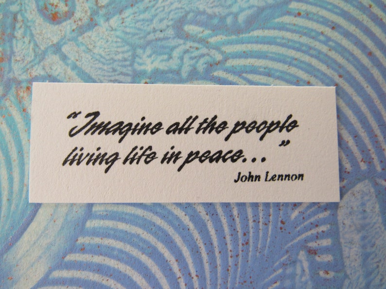 Imagine Peace... Wood Mounted Rubber Stamp image 1