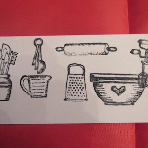 Kitchen Accessories Rubber Stamps