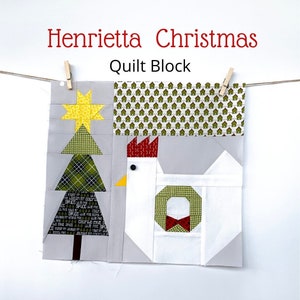 Henrietta Chicken Quilt Block-A Foundation Paper Piecing Pattern