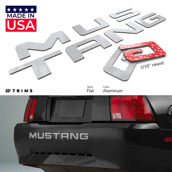 BDTrimsMatte Black Letters for Ford Mustang SALEEN 2005-2009 Plastic Inserts