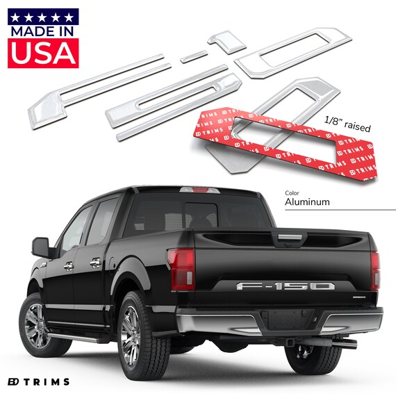 Black 150 Letters ABS Tailgate Insert Decal Stickers for 150 2018-2019