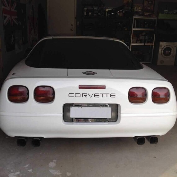 Yellow Plastic Letters for Chevrolet Corvette C4 1991-1996 Front /& Rear Bumper