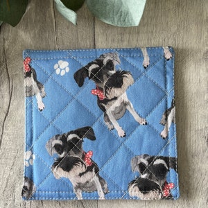 Tapis pour chien Schnauzer : dessous de verre en coton