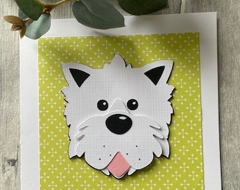 Handmade Westie Card – Personalized Dog Greeting