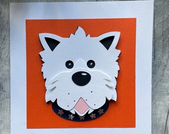Handmade Westie card - West Highland Terrier - can be personalised