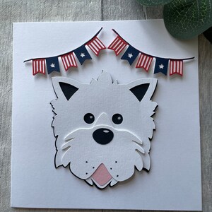 Handmade card - West Highland Terrier Westie cute dog - can be personalised