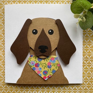 Handgemachte Glückwunschkarte Dachsund - Hund Lover - Geburtstag - kann personalisiert werden