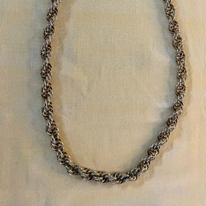 Vintage 29 Goldtone Chunky Rope Chain Necklace image 1