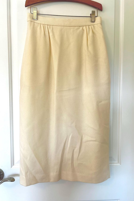 Ivory pencil skirt main image 1