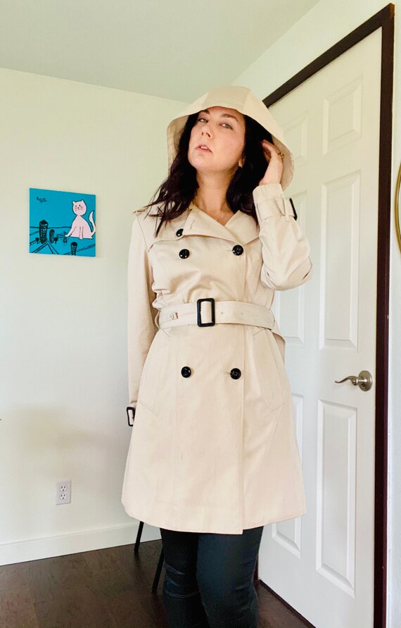 Vintage London Fog Double Breasted Belted Trench C