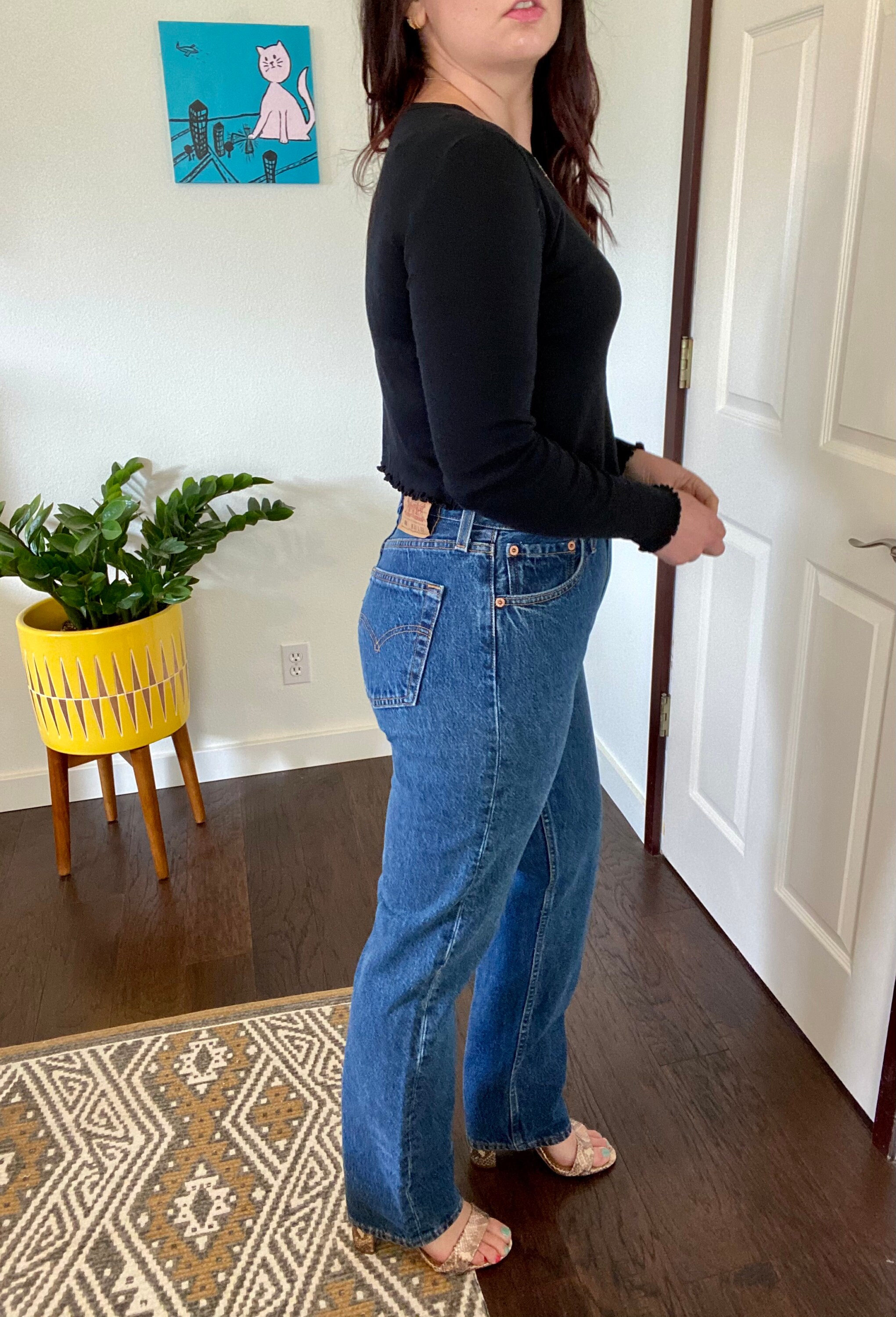 levis high waisted button fly